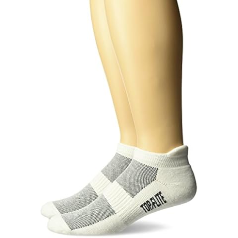 Top Flite Men's Sport Tab Low Cut Half Cushion Socks 2 Pack, White, Large Cover