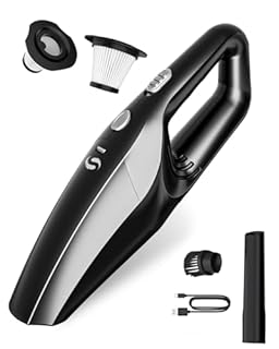 SERVOMASTER Aspirapolvere Portatile, Aspirapolvere Auto Ricaricabile, Aspirabriciole Senza Fili Potente con HEPA, Mini Aspirapolvere per Uomo e Donna, Accessori Interni Kit di Pulizia