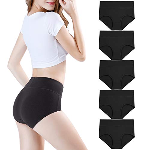 Image of wirarpa Women's Modal Underwear Soft High Waist Briefs Ladies Panties 4 Pack (Regular & Plus Size)