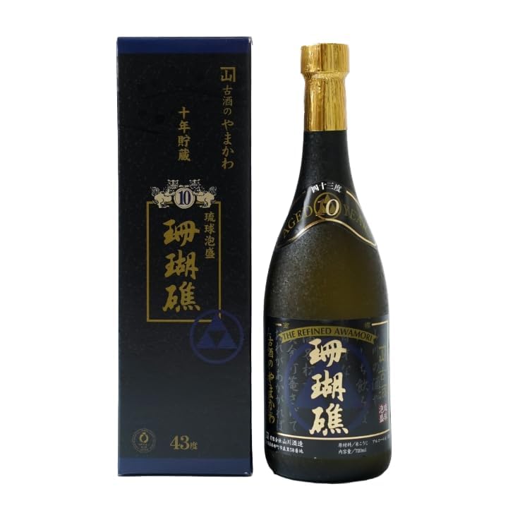 Amazon.co.jp: 山川酒造 珊瑚礁10年古酒 43度[泡盛 沖縄県 本部町