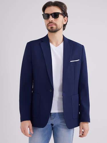 MAGE MALE Men's One Button Blazer Lightweight Casual Sport Coats Solid Color Suit Jacket4