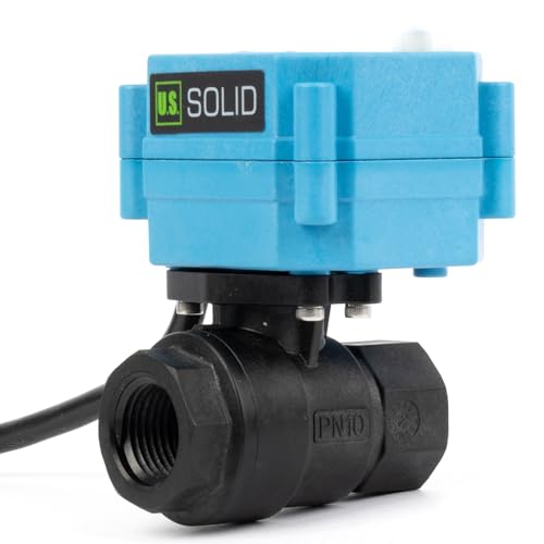 Válvula de bola de motor U.S. Solid 1/2" PPE AC 110-230V con enchufe UE 7