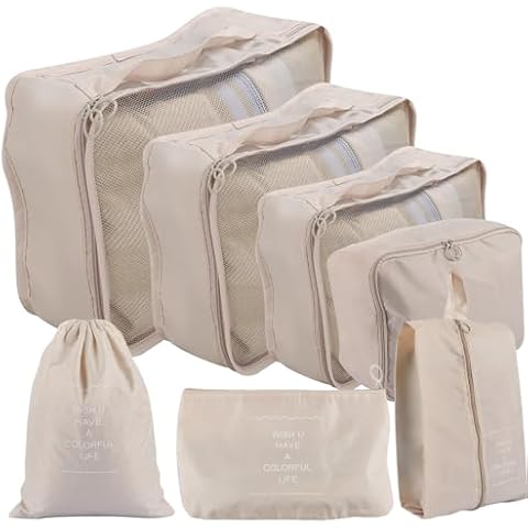 Aselected 7 PCS Travel Organiser Packing Bags Cover