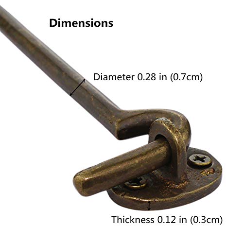 Runningfish Heavy Duty Copper Door Latch Gate Latches Rustic Design Cabin Hook Latch Door Lock #TOP4