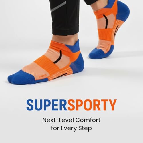 Image of Sockscarving Feel The Comfort Ankle Socks For Men Cotton, Gym Socks For Men WorkOut Breathable Low Cut Sports Socks With Heel Tab, Moisture Wicking, Pull On & Stretchable Free Size