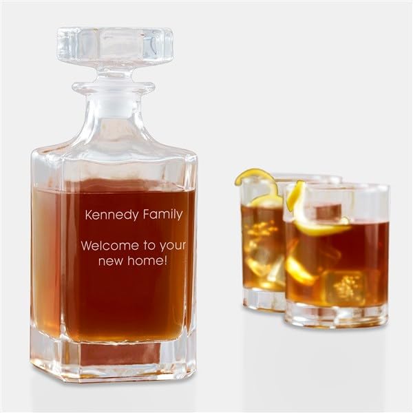 Things Remembered Etched Royal Faceted Decanter (Free Customization)