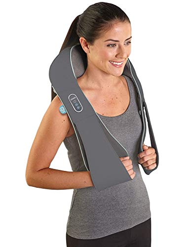 HoMedics Masseur Shiatsu en gel pour le dos, le cou et les épaules avec chaleur – Simule de vraies mains de massothérapeute, intensité réglable pour soulager les...