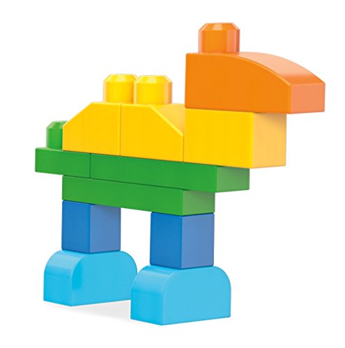 MEGA BLOKS First Builders Toddler Blocks Toys Set, Deluxe Building Bag with 150 Pieces and Storage, Blue, Ages 1+ Years - Image 5