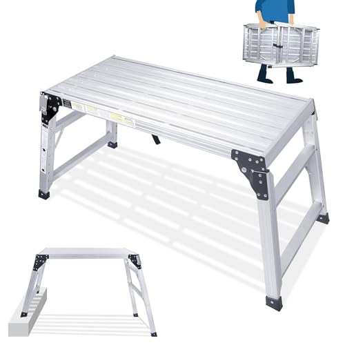ORIENTOOLS Adjustable Folding Aluminum Step Ladder