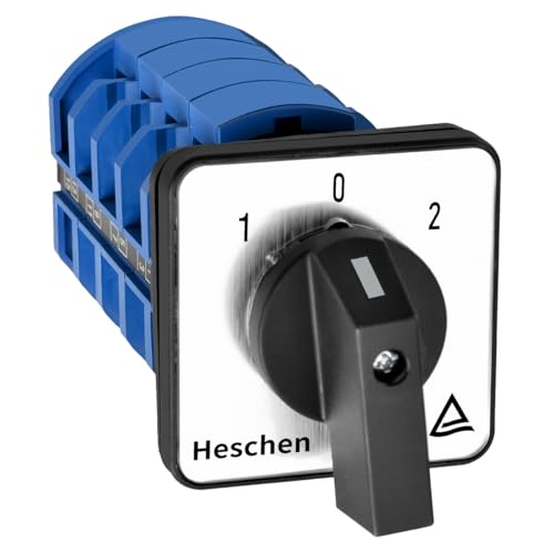 Heschen SZW26-63/D404.4 - Interruptor de cambio universal para selector de levas, 660 V, 63 A, ON-OFF-ON, 3 posiciones, 4 fases, 16 terminales CE