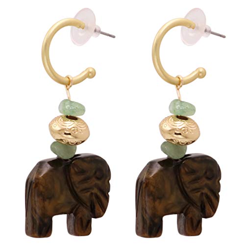 Holibanna Éléphant Boucles D'oreilles Goutte Boucles D'oreilles en Pierre Boucles D'oreilles en Bois Bijoux Accessoires pour Filles Femmes Cover