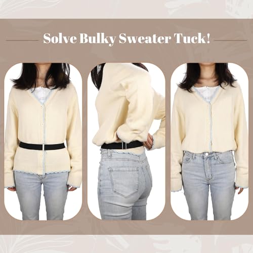 Invisible Women Stretch Belt with Flat Buckle for Jeans Pants Dresses3