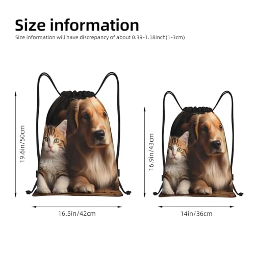 Drawstring Backpack Sports Gym Bags Draw String Bag for Women Men Dog and cat Drawstring Bags Sackpack2