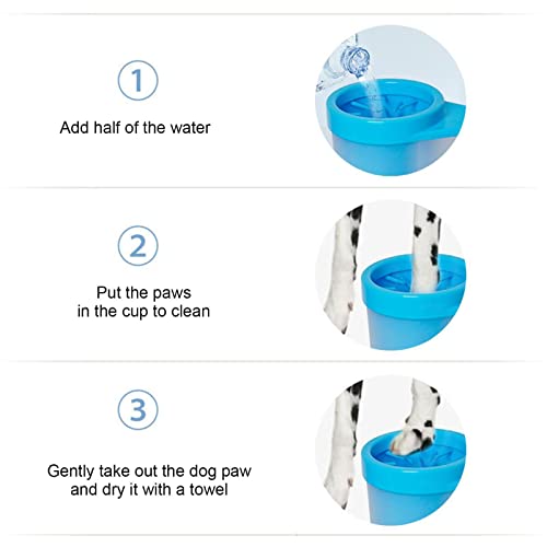patas para cães,Copo pata cachorro silicone com escova limpeza | destacável para pés cães e gatos, c