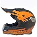 Produktbild LXMJ Helm, Ganzjahreshelm, Motorrad/Offroad Rennsport für Herren, kostenlose Maskenhandschuhe, Geeignet für Kopfumfang von 57 bis 59 cm (22,4 bis 23,2 Zoll), Dumb Black KTM