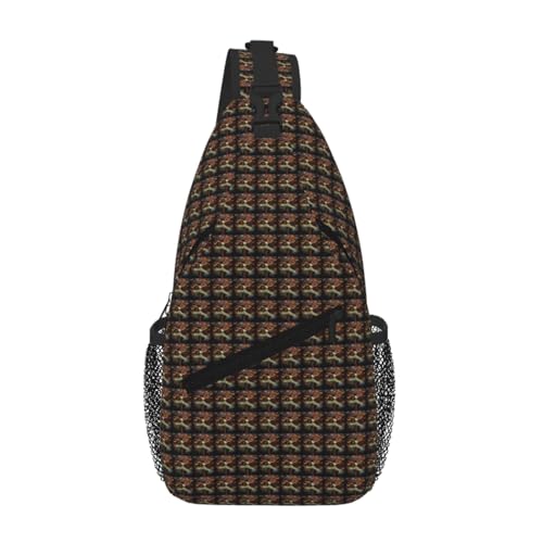 Bolsa de pecho cruzada para niña con estampado de mariposa, mochila diagonal