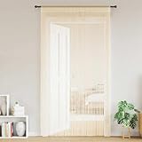 Lumanois Fadenvorhänge 2 STK. 100 x 250 cm Cremefarben,0.5kg,132402
