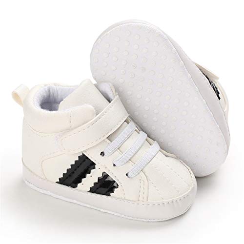 Image of CENCIRILY Baby Boys Girls High Top Sneakers Soft Soles Anti Skid Infant Ankle Shoes Toddler Prewalker First Walking Crib Shoes