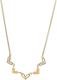 Gift - Best Purple Secret Isabella Shell Heart Necklace for Women, Stylish Plated Choker, Perfect for Birthdays and Romantic Occasions