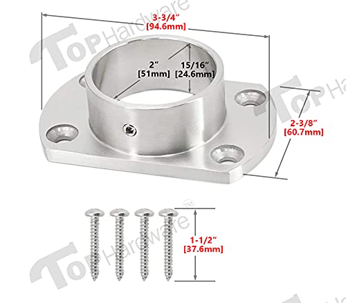 Stainless Steel 316 Grade Oblong Base Flange for 2