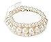 Bubble Beaded Corsage Wristlet in Champagne