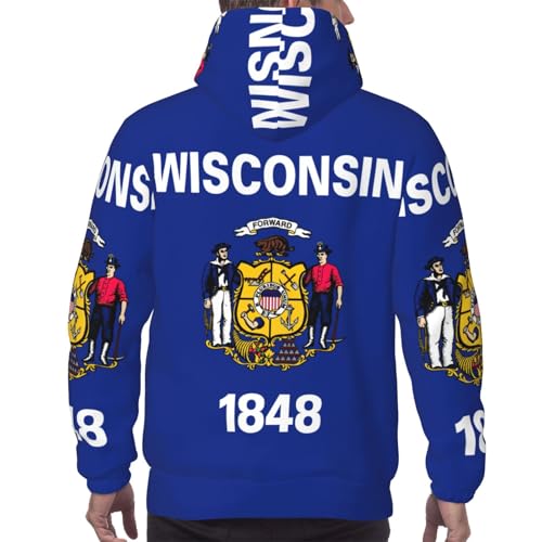 Sweat à capuche Wisconsin homme pull confortable pour un usage quotidien urbain - 4