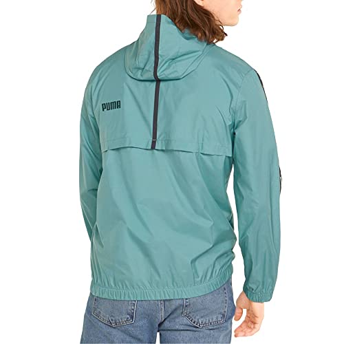 Puma Mens Essentials+ Tape Windbreaker Casual Athletic Outerwear Casual Insulated - Blue - Size S #TOP1