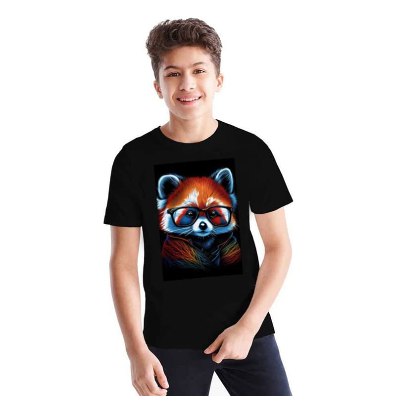 DigiProwred Panda pop Tshirt Design Tshirt 100% Cotton T-Shirt |Tshirt for Boys 13-15 Years