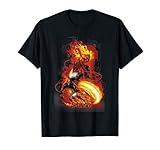 Marvel Ghost Rider Fire Fury Graphic T-Shirt Adult T-Shirt