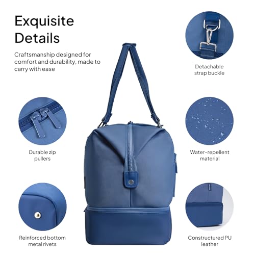 Image of TOPEAST Travel Duffle Bag, Weekender Bags for Women with Shoe Compartment