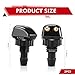 Opuweiy 2PCS Windshield Washer Nozzle, Front Windshield Straight Column Sprayer Replacement, Adjustable Nozzle for Most Cars, Trucks and SUVs, Auto Parts (Black)