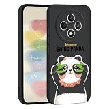 YUEQIAN Cover Silicone Liquido per Oppo Reno12 F 4G/Reno12 FS 5G/Reno12 F 5G con Stampe di Graziose Animali e Cuori, Ultra Sottile Morbido Smerigliata TPU Bumper Antiurto Moda Custodia - i08