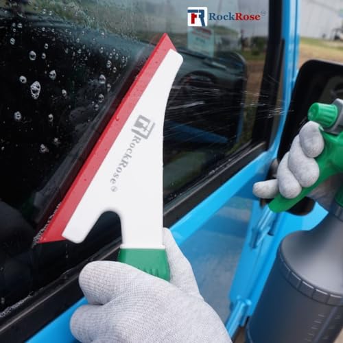 Image of RockRose Doctor Stroke Squeegee - Professional Window Tinting Squeegee & Vinyl Wrap Applicator, Heavy-Duty Rubber Scraper for Auto Glass & Flat Glass Tint Red 2PCS