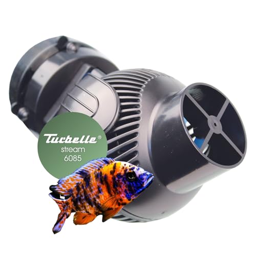 TUNZE Strömungspumpe Turbelle Stream 6085 I Pumpe mit 8000l/h Strömungsleistung I Propellerpumpe mit Magnet Holder & Silence Klemme bis 15mm Glasstärke I Wasserpumpe für Süßwasser-Aquarium