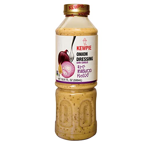 Image of [KEWPIE] Onion Dressing with Garlic | Bold and Distinctive Flavors, Versatile, Addictive Taste | Trusted Brand for Home and Professional Chefs (16.9OZ x 1 Bottle)