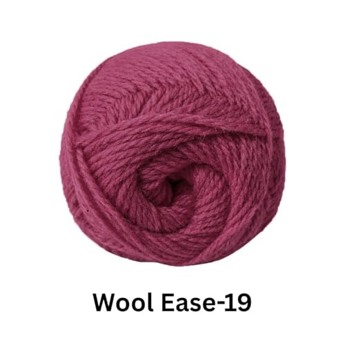 Image of VCR Black Berry Wool Ease Yarn, 100 Grams Hank, 260 Meters Length, 100% Wool Ball for Crochet and Knitting, Suitable for Mufflers, Scarves & cowls Pack of 1