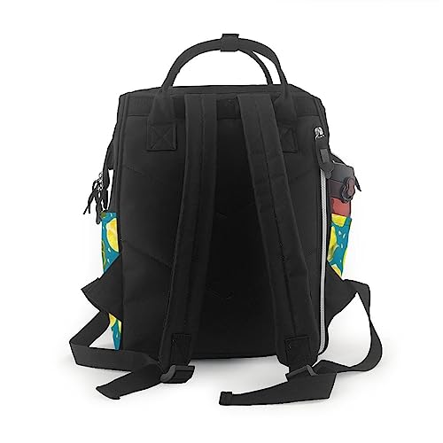 Sac à dos d'école décontracté motif citron multicolore taille unique - 3
