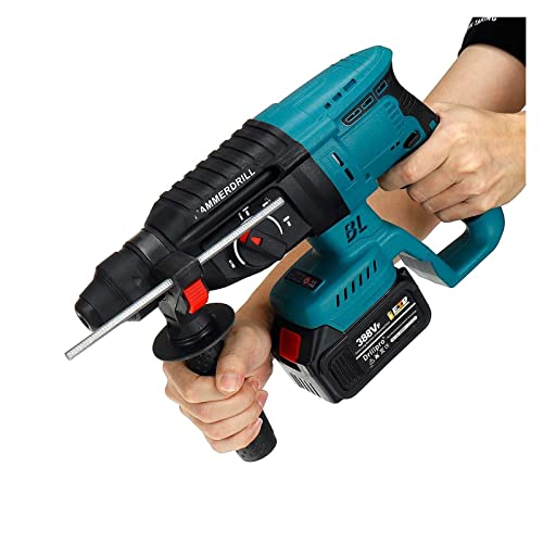 TEMSOOM Drillpro 338VF Bürstenloser wiederaufladbarer Bohrhammer mit 2 Akkus Elektrische Schlagbohrmaschine Kompatibel… – Bild 8