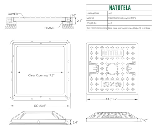Listado y reviews de Tapa de cisterna 60x60 - los mas comprados. 16 Imagen adicional