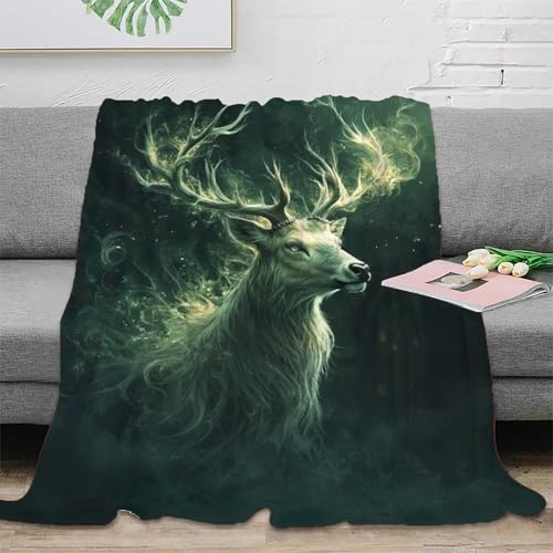 Couverture lit microfibre chaude plaid canapé confortable cerf 150x200 - 3