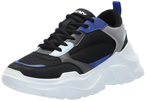 DKNY Men's Rubber Sole Round Toe Shape Lace-up Sneakers