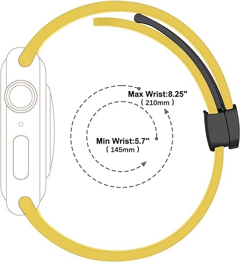 Image of Soft Silicone Sport Band Compatible with Apple Watch Ultra 49mm 45mm 44mm 42mm Magnetic Clasp Adjustable Strap For iWatch Series 10 9 8 7 6 5 4 3 2 1 SE Ultra 2nd gen (Only Strap, No Watch)