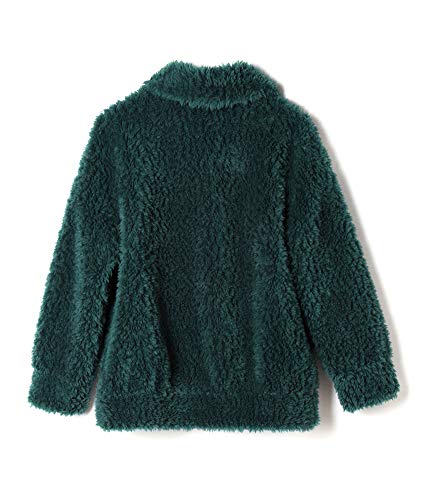 Hzikk Women's Granule Shearling Coat Loose Lamb Fur Coat,Green,S #TOP1