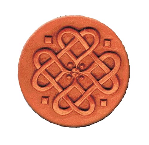 RYCRAFT 2 inch Round Cookie Stamp with Handle & Recipe Booklet-WOVEN HEARTS RYCRAFT 2 inch Round Cookie Stamp with Handle & Recipe Booklet-WOVEN HEARTS