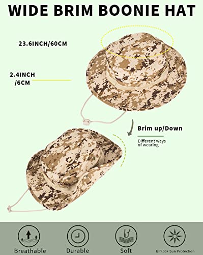 image for ZOORON Sun Hats for Men Women Bucket Hat UPF 50+ Boonie Hat Foldable U