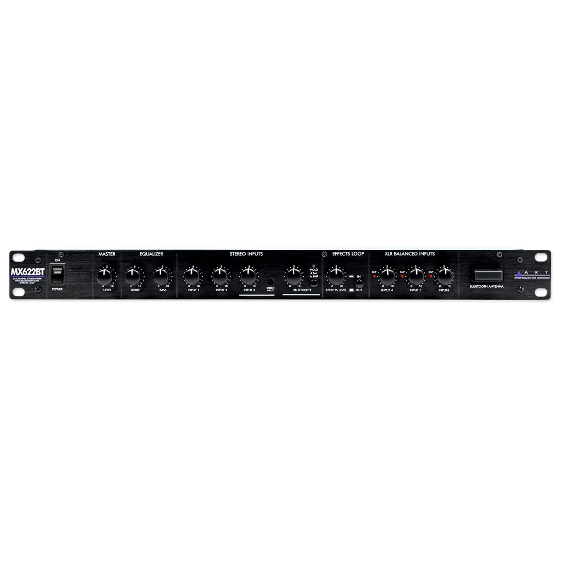 ART MX622BT 6-Kanal-Stereo-Mixer mit Bluetooth und Effekt-Loop