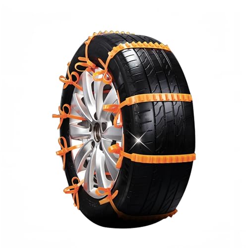 LEFUVR 10 Piezas Cadenas de Nieve para Coche para Mazda B Series Vi, Cadenas Antideslizantes Emergencia Coche Antideslizantes para Neumáticos Nieve
