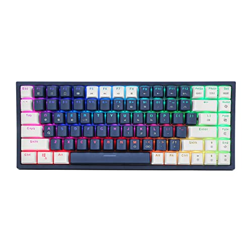 pc 光るキーボード Amazon | ゲーミングキーボード メカニカルキーボード 84キー 青