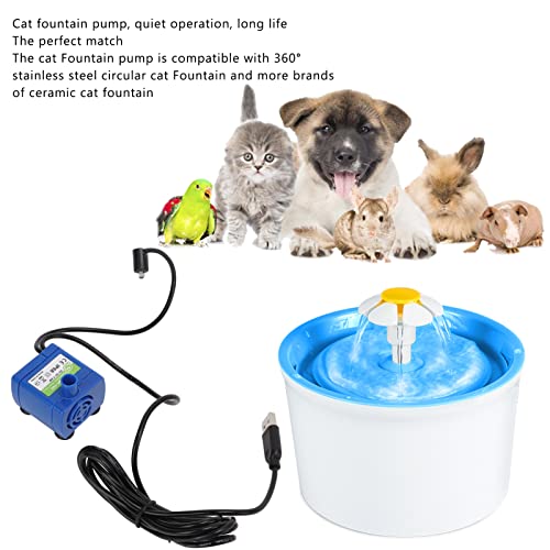 Bomba de fuente para agua de mascota USB ultra silenciosa miniatura 7