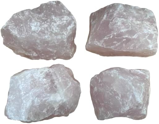 Miniatura 1 de Piedras naturales ásperas de cuarzo rosa grande, cuarzo rosa crudo de 2.5-4 pulgadas, cuarzo rosa, piedra de amor, cristales curativos, 0.25-2 libras